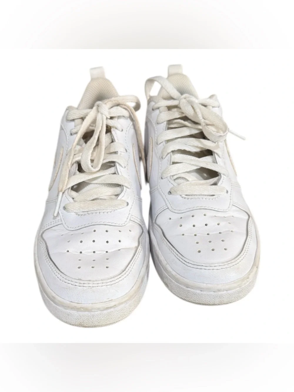 Nike Court Borough Low Top 2 Big Kids Sneaker Shoes White Sz Y4